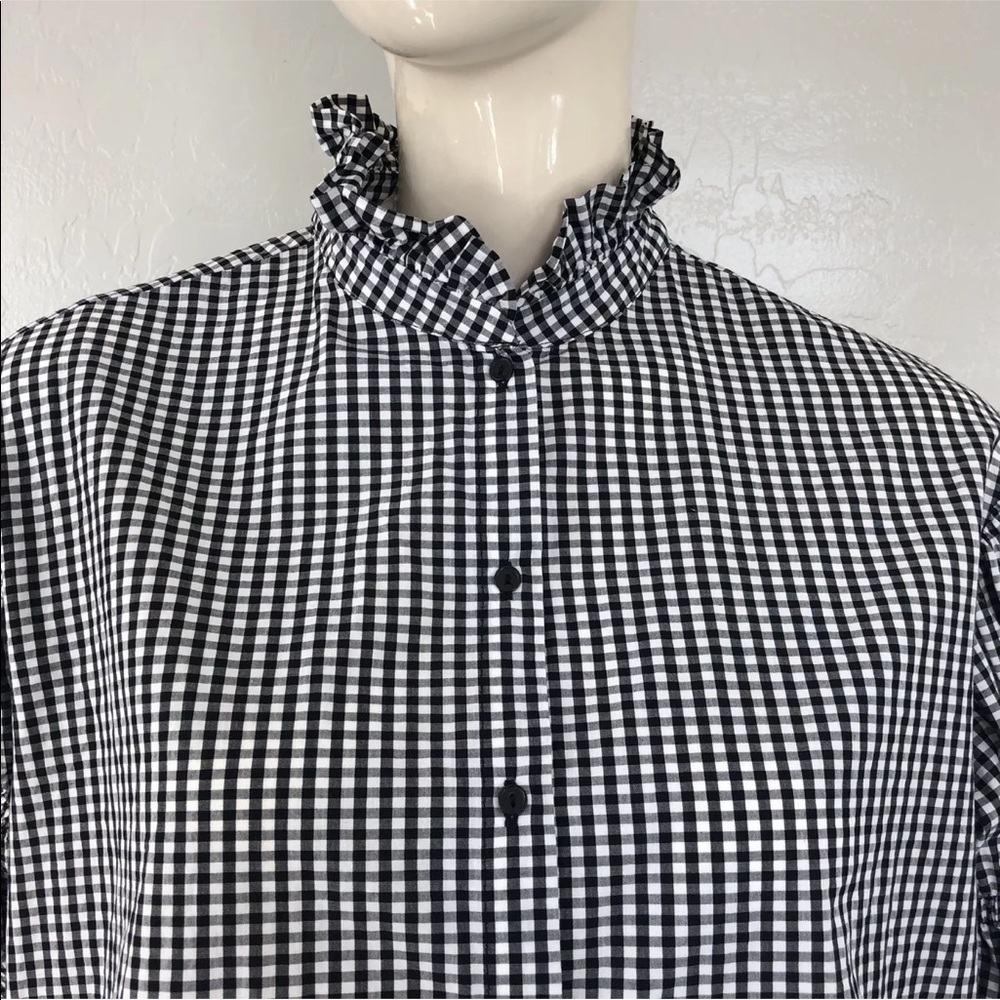 H&M Trend Women's Gingham Button Down Shirt - Picture 3 of 8